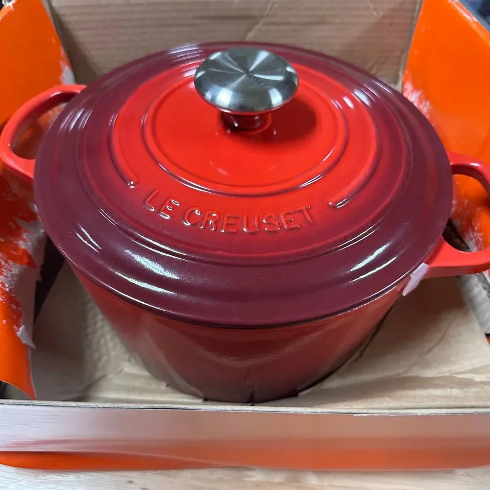 Le Creuset Enameled Cast Iron Signature Deep Round Oven, 5.25qt., Cerise NIB
